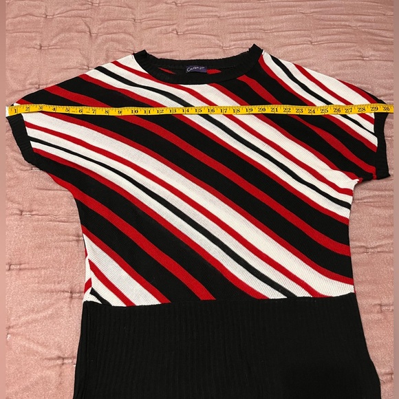 Vintage Striped Knitted Short Sleeved Sweater - Picture 6 of 10